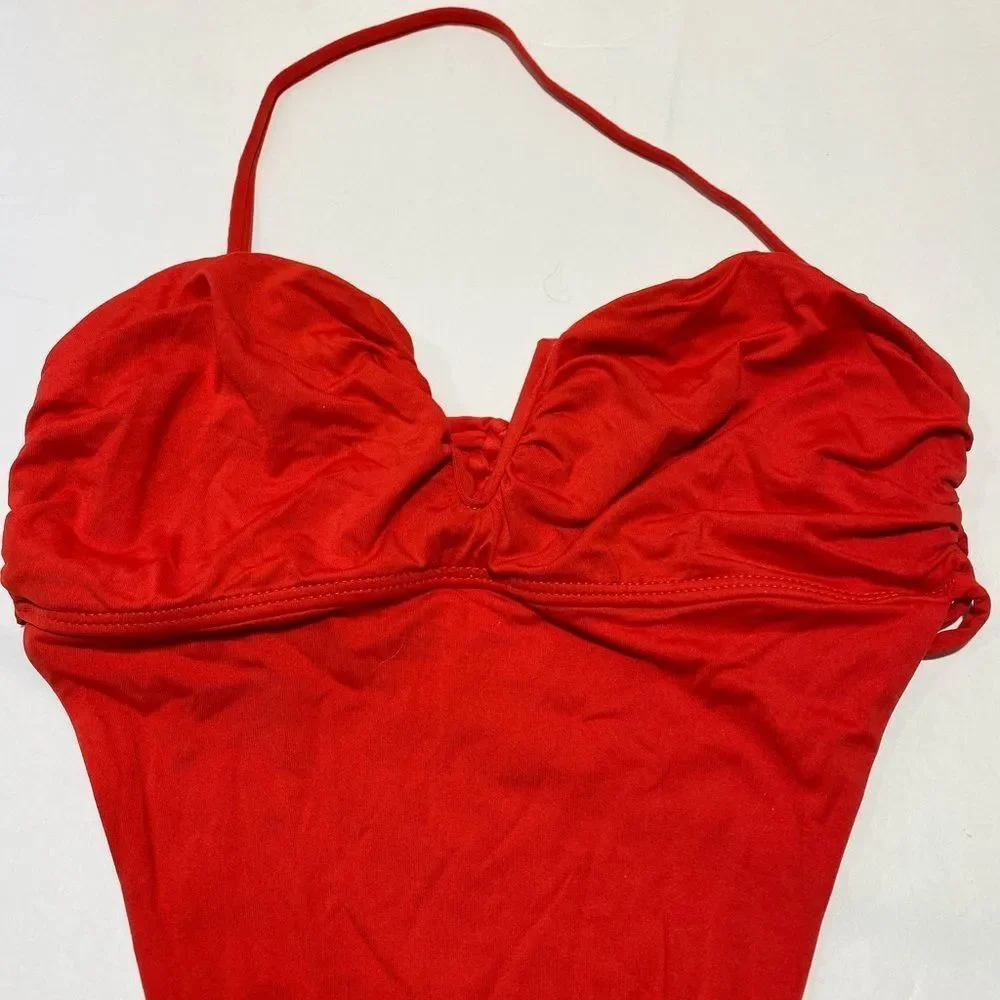 Frankie's Bikinis One Piece Bathing Suit Red